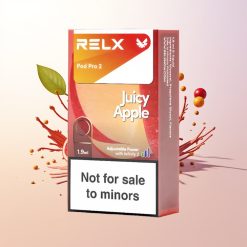 RELX Pod Pro 2 600 Puffs Juicy Apple 1.9ml 3 Voltage Eco Smooth Boost 2 Pods Pack