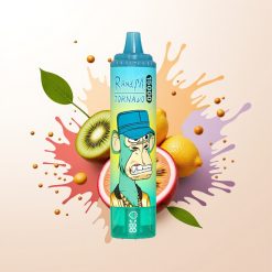 RandM Fumot Tornado 15000 Puffs Kiwi Passion Fruit Guava 25ml 850mAh Mesh LCD Type-C