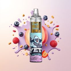 RandM Fumot Tornado 7000 Peach Blueberry Candy Disposable Vape 14ML 850MAH Mesh Coil Type-C RGB Air-Adjustable