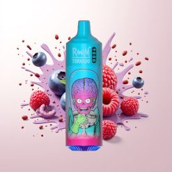 RandM Fumot Tornado 9000 Puffs Blueberry Raspberry Rechargeable Mesh RGB 54 Flavors