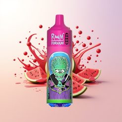 RandM Fumot Tornado 9000 Puffs Watermelon Bubble Gum RGB Mesh 18mL Rechargeable