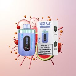 Razz Bar 50K Strawberry Watermelon Bubble Gum 1.0 Ohm Mesh 650mAh Type-C 2%