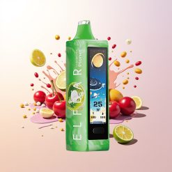 Elf Bar Planet 25000 Puffs Cherry Lime Disposable Vape Rechargeable 800mAh Mesh 18ml 5%