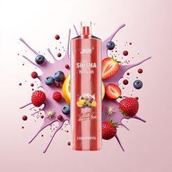 JNR Shisha Hookah 12000 Puffs Berry Ice Disposable Vape with 750mAh Battery 24ml E-liquid 0.6 Ohm Mesh Coil Type-C Fast Charging