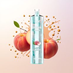 JNR Shisha Hookah 12000 Puffs Juicy Peaches Disposable Vape with 750mAh Battery 24ml E-liquid 0.6 Ohm Mesh Coil Type-C Fast Charging